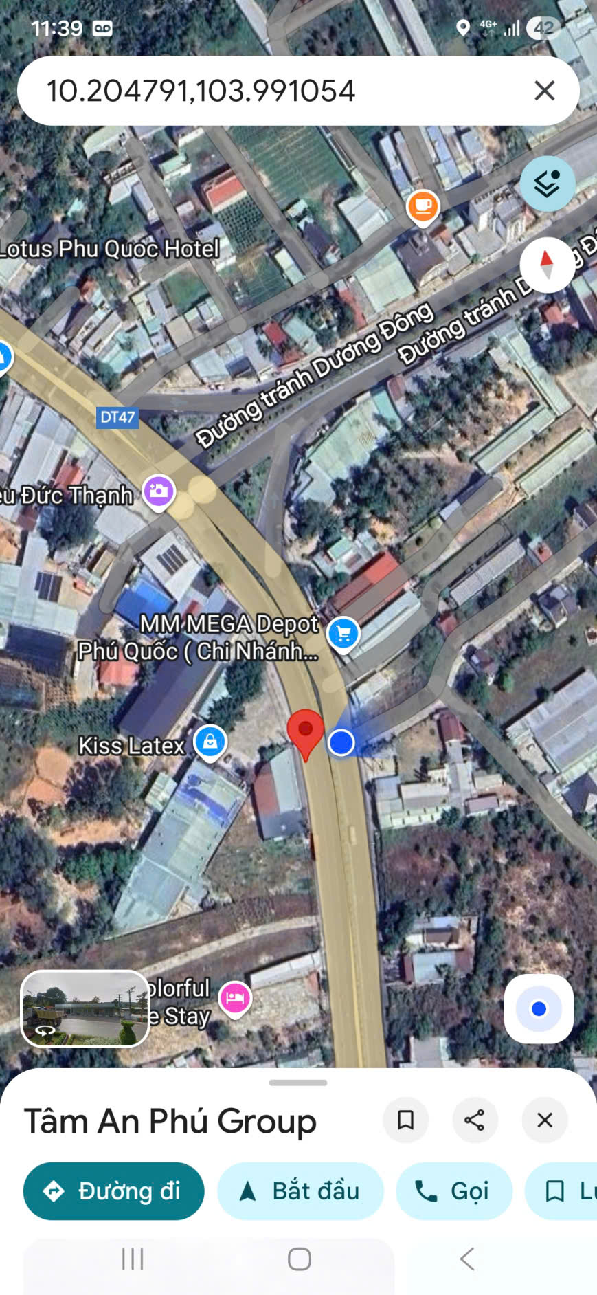 Nhà cho thuê mặt tiền đường lớn DT47 Dương Tơ Phú Quốc – 2PN 2WC – Diện tích 11x20m – 12tr/tháng 3