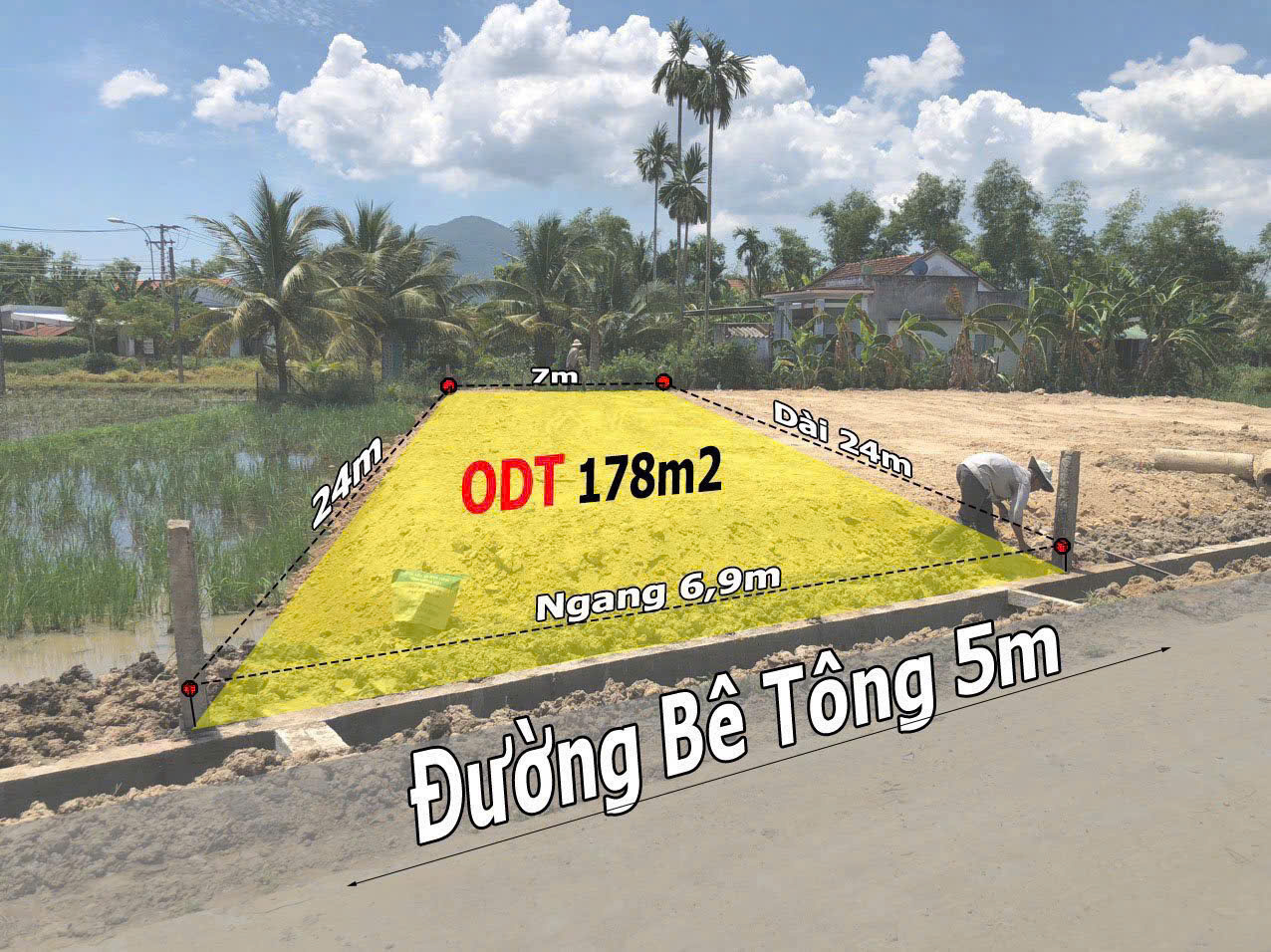 Cần bán Đất Phường Ninh Giang, Ninh Hòa, Diện tích 178m², Giá 1.3 Tỷ