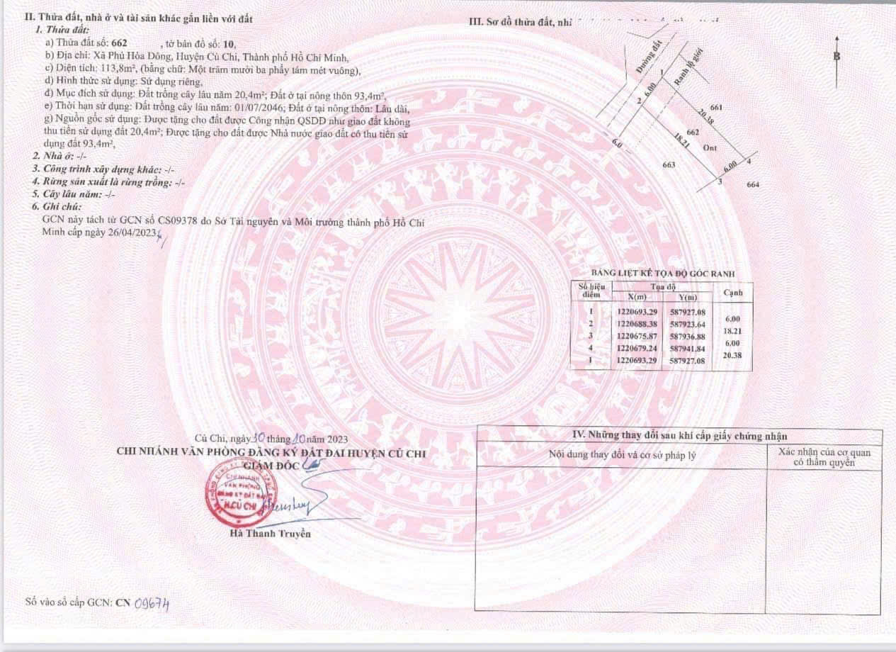 Bán đất hẻm xe hơi đường đá xanh / Lý Thị Chừng, Phú Hòa Đông dt 120 (93m2 thổ) giá 1,55 tỷ 3