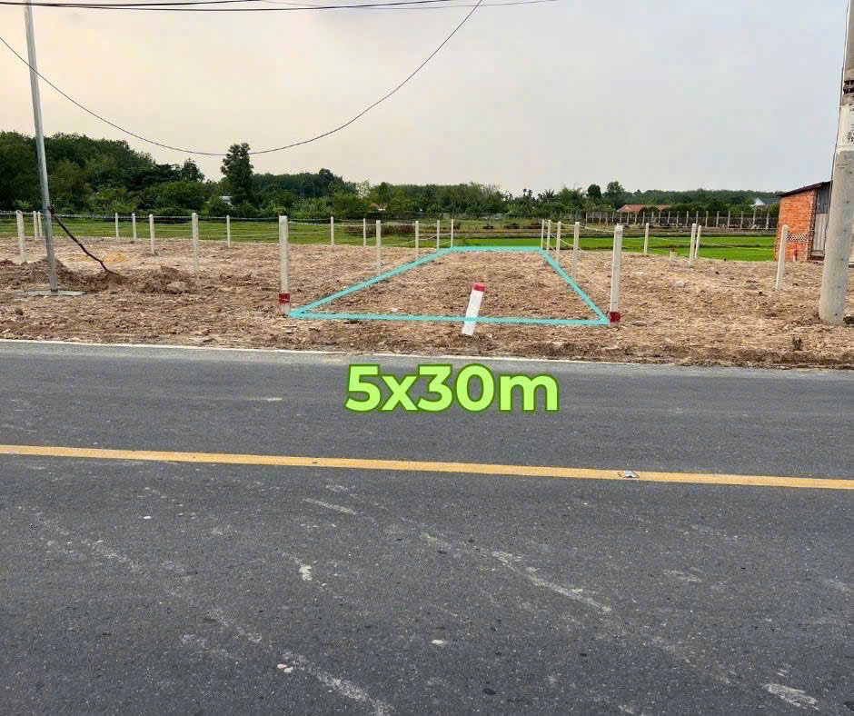 Bán 4 lô đất thổ cư mặt tiền tỉnh lộ 7, xã An Nhơn Tây dt 150m2 giá 1,98 tỷ 1 lô