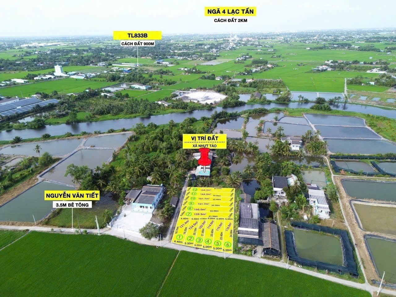 Bán 6 lô thổ cư liền kề mặt tiền đường beton Nguyễn Văn Tiết , Lạc Tấn giá 370tr , 390tr , 450tr 2