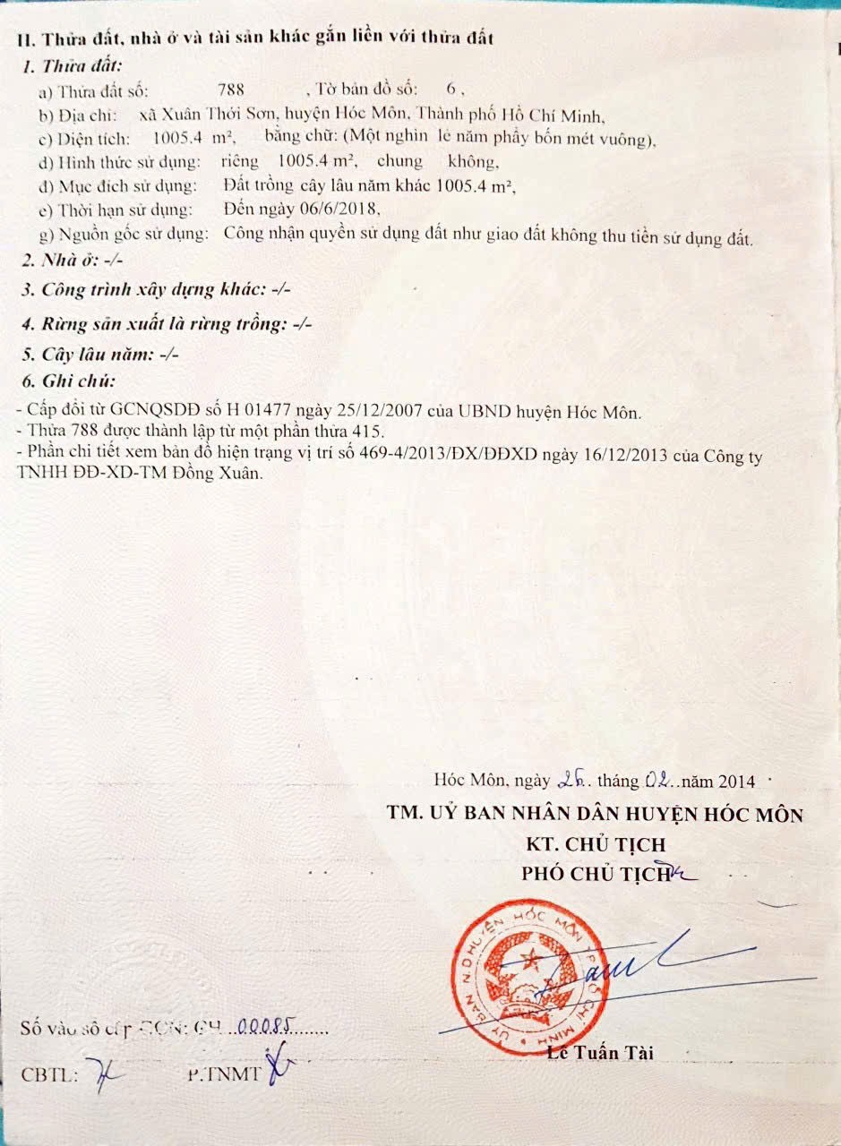 RA GẤP 2 LÔ LIỀN KỀ MẶT TIỀN XUÂN THỚI SƠN 03 – SÁT VÀNH ĐAI 3 – 1.006M²/LÔ 2