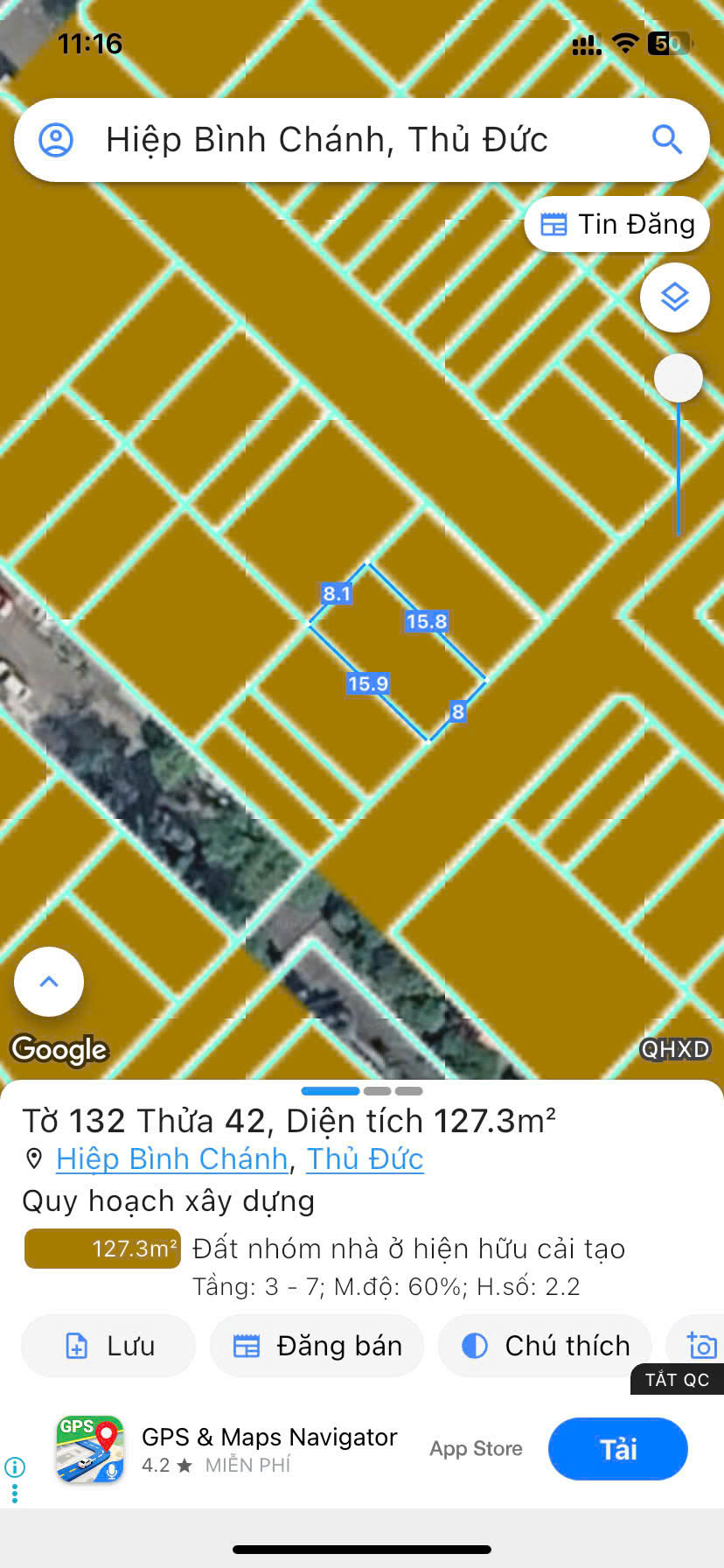 Cần bán Đất Phường Hiệp Bình Chánh, Thủ Đức, Diện tích 128m², Giá 15 Tỷ 2