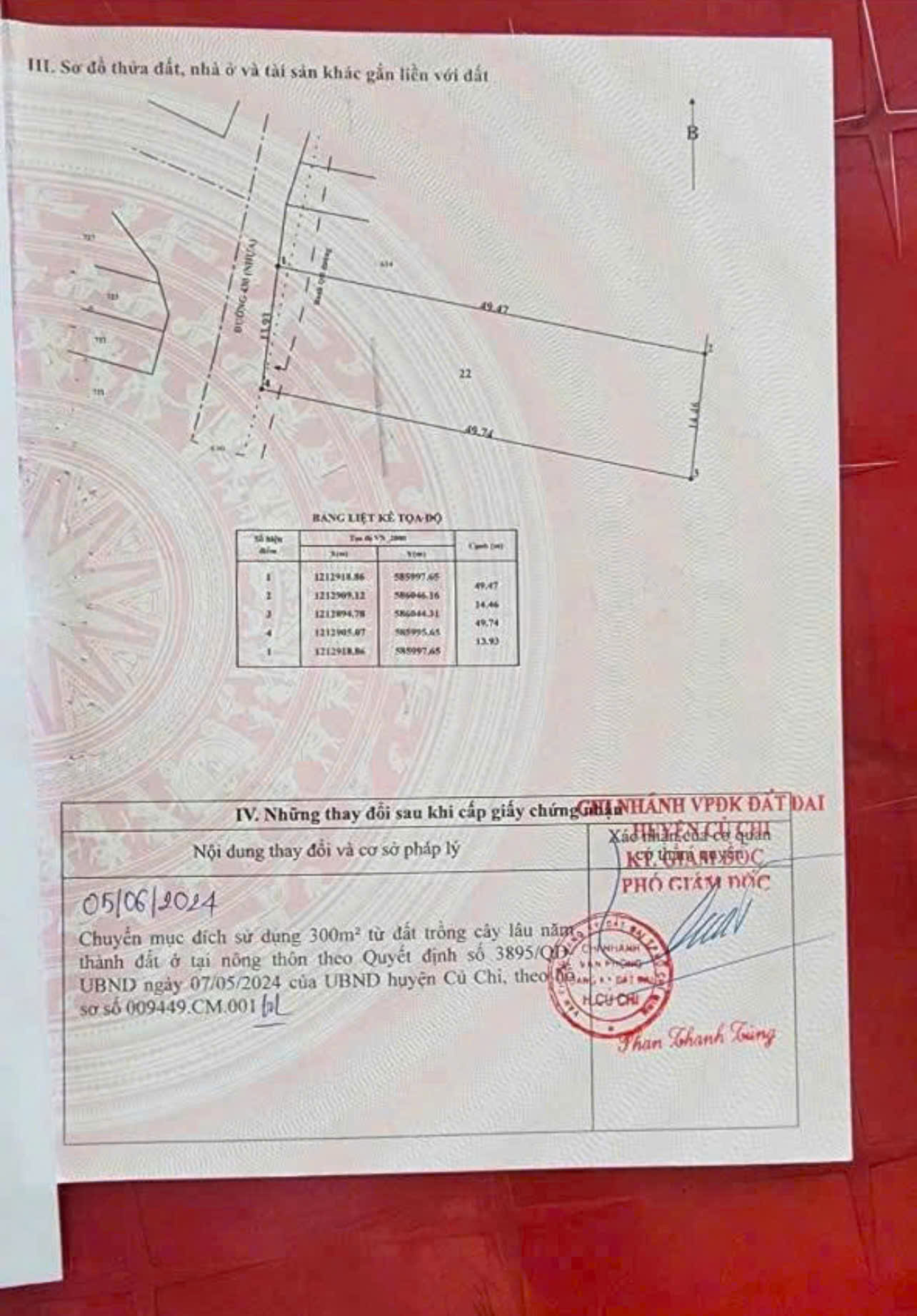 Bán đất mặt tiền Huỳnh thị Ợt, Phước Vĩnh An dt 702m2 ( 300m2 thổ ) giá 8,5 tỷ 2