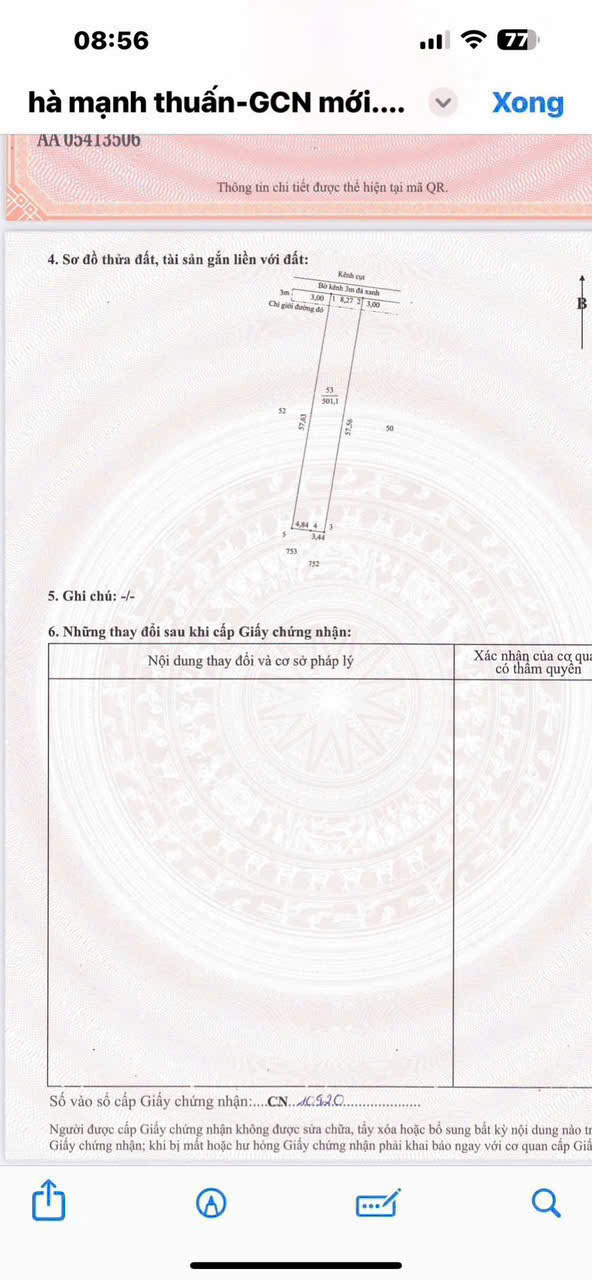 Bán đất vườn , đường xe hơi tới đất xã Lương Hòa dt 500m2 giá 700 triệu