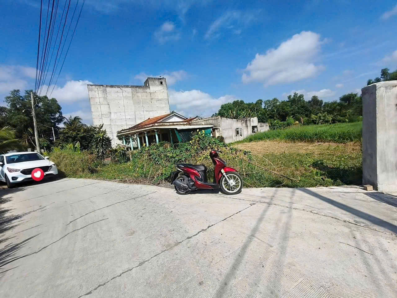 Bán đất thổ cư đường oto beton Nhựt Chánh dt 1000m2 full thổ giá 3,3 tỷ