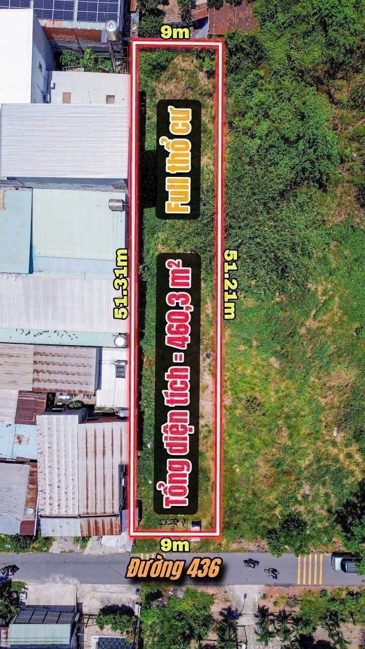 Bán đất mặt tiền đường 436, Phú Hòa Đông dt 460,3m2 full thổ giá 4,2 tỷ 2