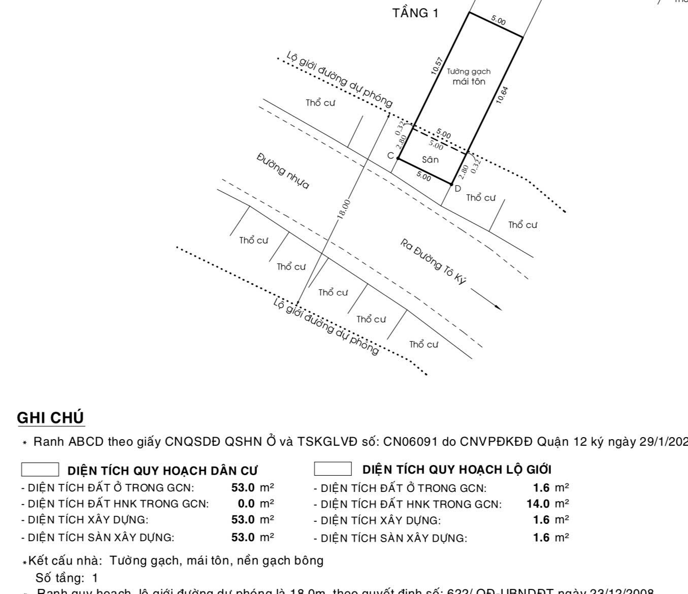 MT HÀ ĐẶC – TRUNG MỸ TÂY - ĐANG CHO BÁCH HÓA XANH THUÊ 15TR/THÁNG – CHỈ 6.5 TỶ