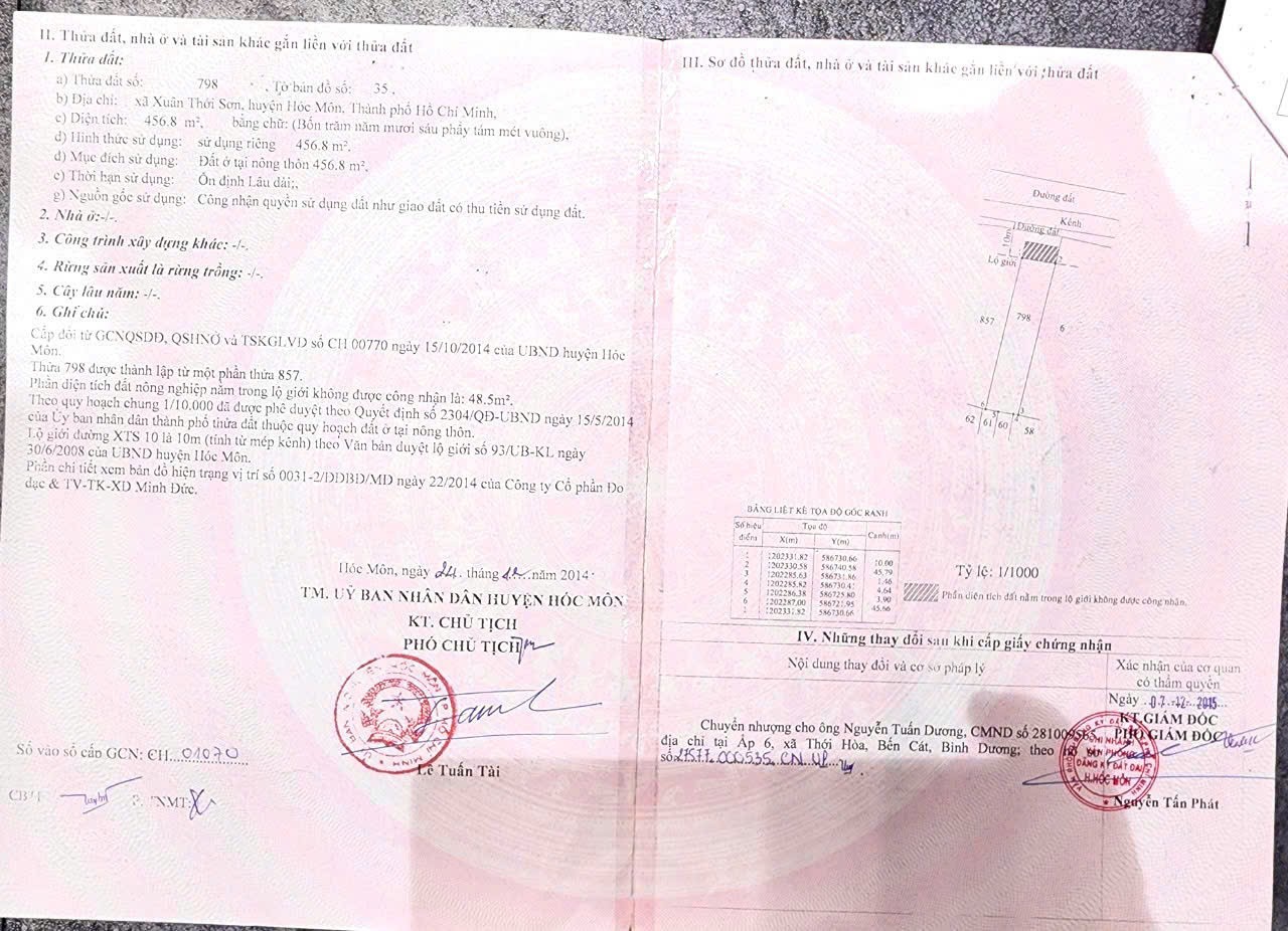 ĐẤT ĐẸP (9x45) MT KÊNH 1/ NGUYỄN VĂN BỨA, XUÂN THỚI SƠN – FULL THỔ CƯ 2