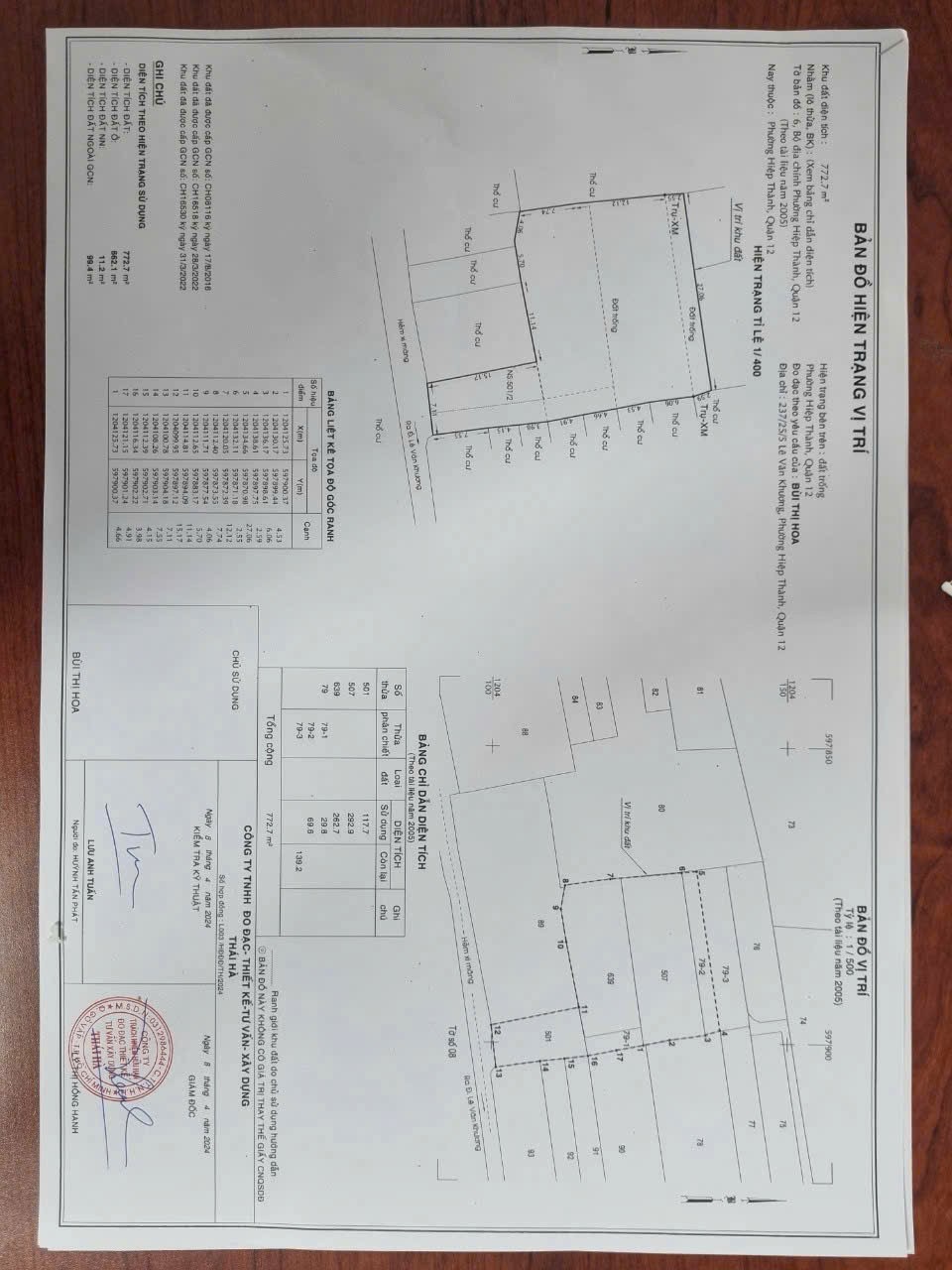 QUỸ ĐẤT LỚN HIẾM – LÊ VĂN KHƯƠNG CÁCH LÊ VĂN KHƯƠNG 30M – 650M² THỔ CƯ 2