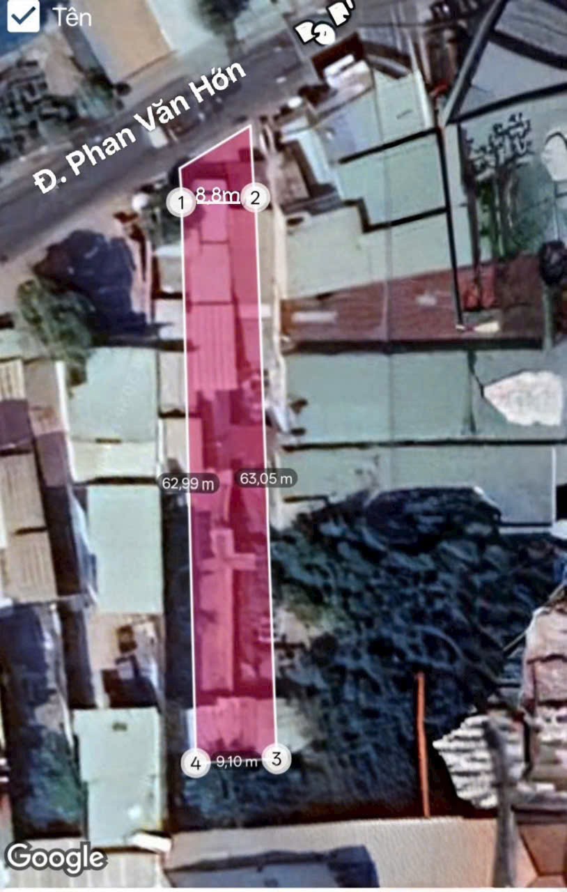 MẶT TIỀN PHAN VĂN HỚN – NGANG 9.1M – QUỸ ĐẤT LỚN HIẾM BÀ ĐIỂM 2