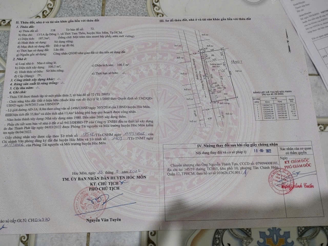 ĐẤT NGANG KHỦNG 20.5M – 187m² – CHỈ 6.5 TỶ, HIẾM TẠI THỚI TAM THÔN 2