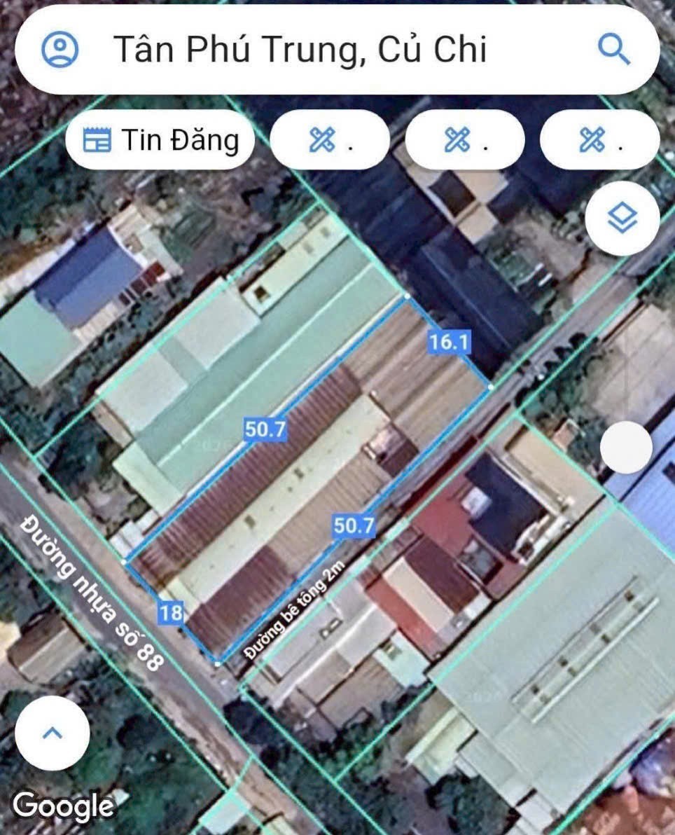 KHO MT ĐƯỜNG 88 – 850M² – GẦN BV XUYÊN Á, TÂN PHÚ TRUNG – GIÁ CHỈ 8 TỶ