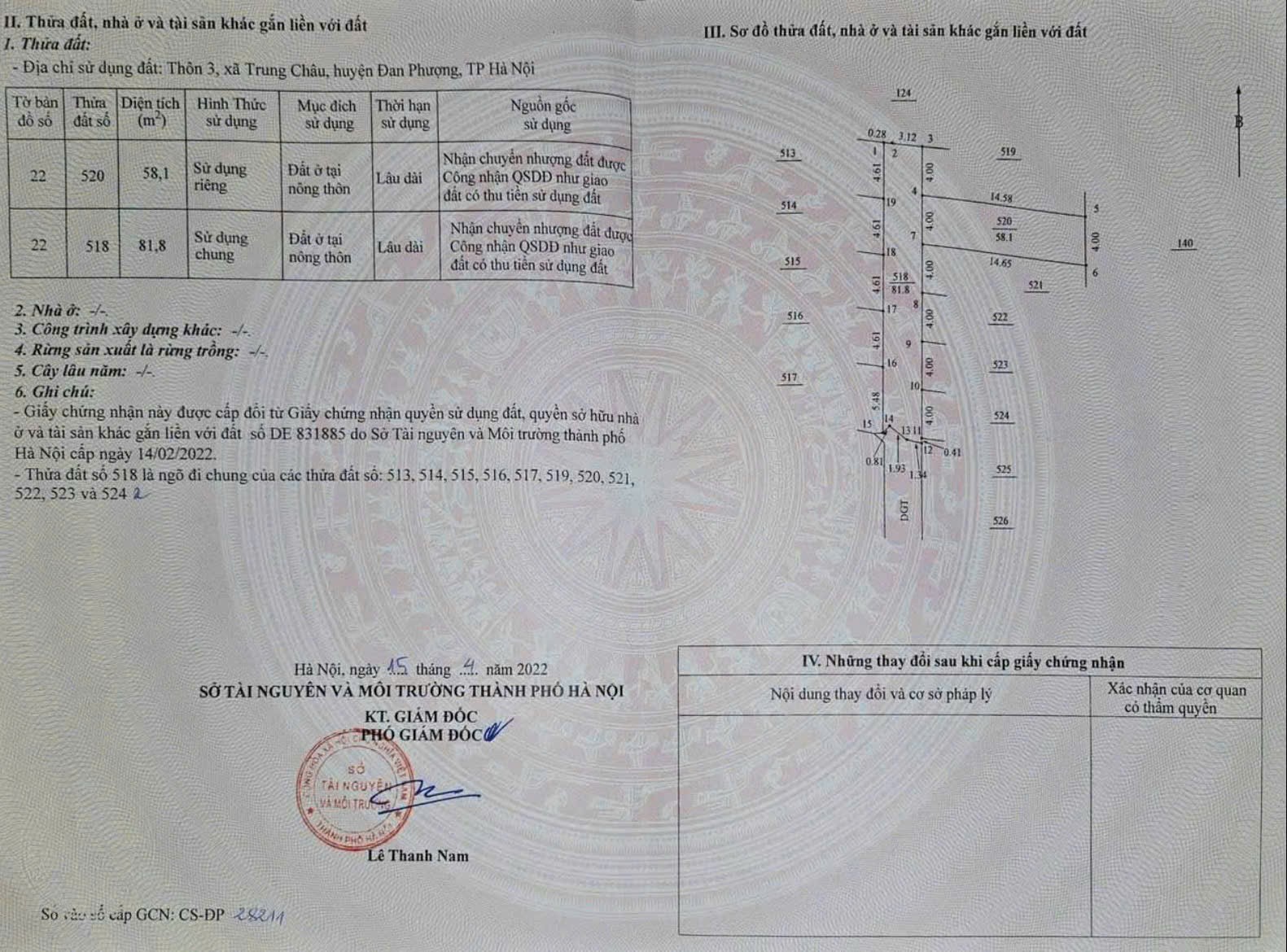 MẢNH ĐẤT 58.1M TẠI TRUNG CHÂU _ LIÊN MINH ( mới ) _ HÀ NỘI.