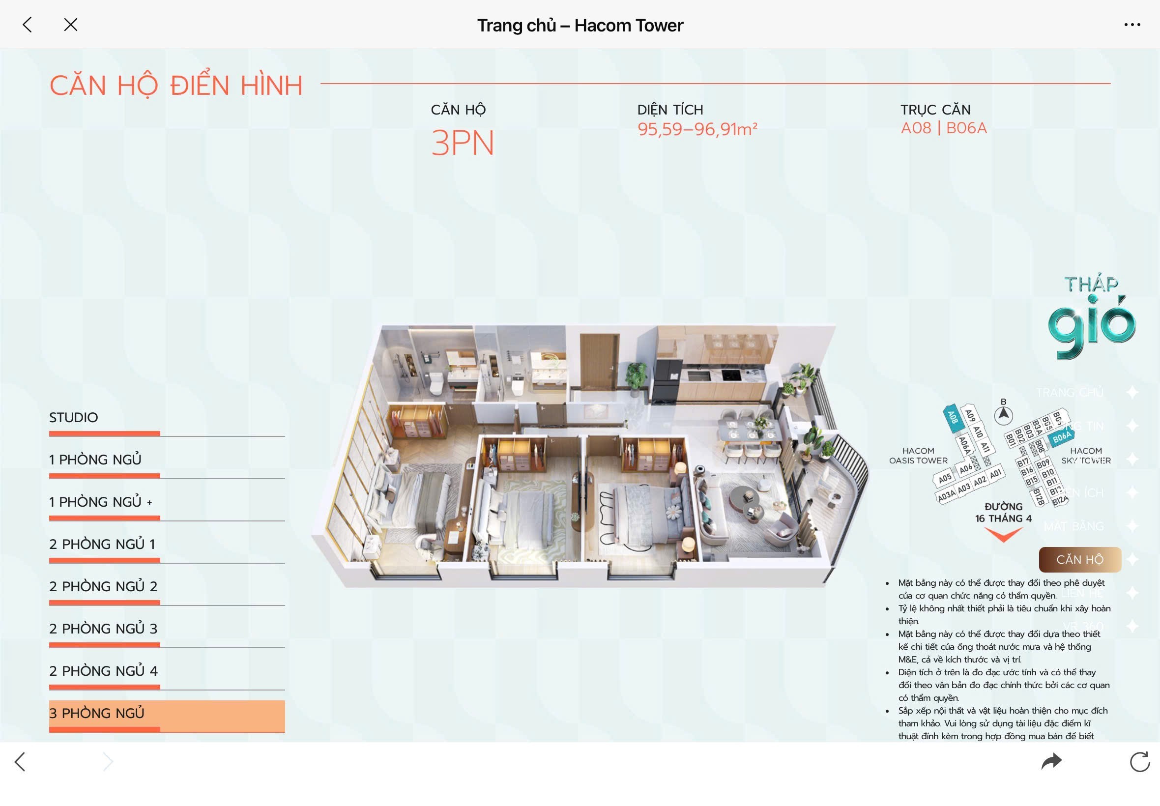 Cần bán Căn hộ chung cư dự án Hacom Mall Ninh Thuận, Diện tích 68m², Giá 3250 Triệu 2