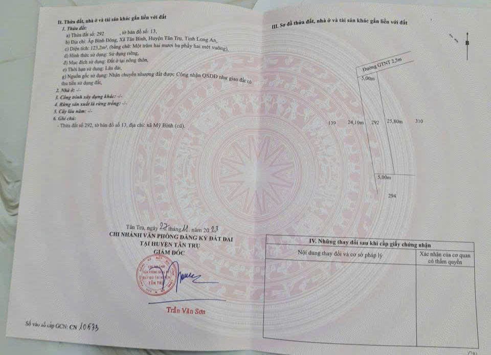 Bán nhà giá rẻ xã Tân Bình , Tân Trụ dt 125m2 full thổ hướng Bắc 2pn,1wc giá 950 triệu 14