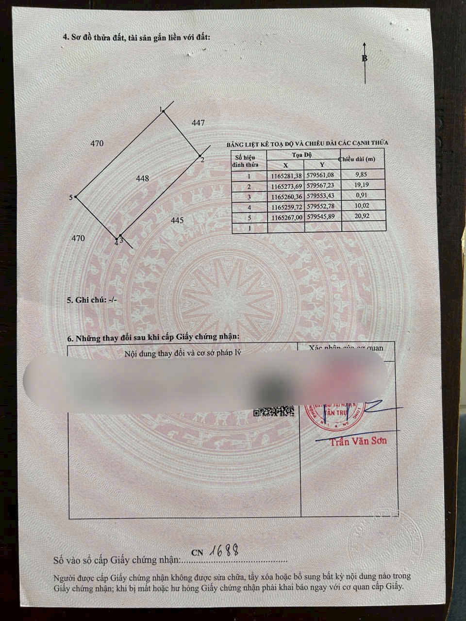Bán đất tặng nhà cấp 4 hoàn công ĐT 833 tdt 1916m2 ( 300m2 thổ ) Bình Lãng , Tân Trụ giá 6,5 tỷ 2