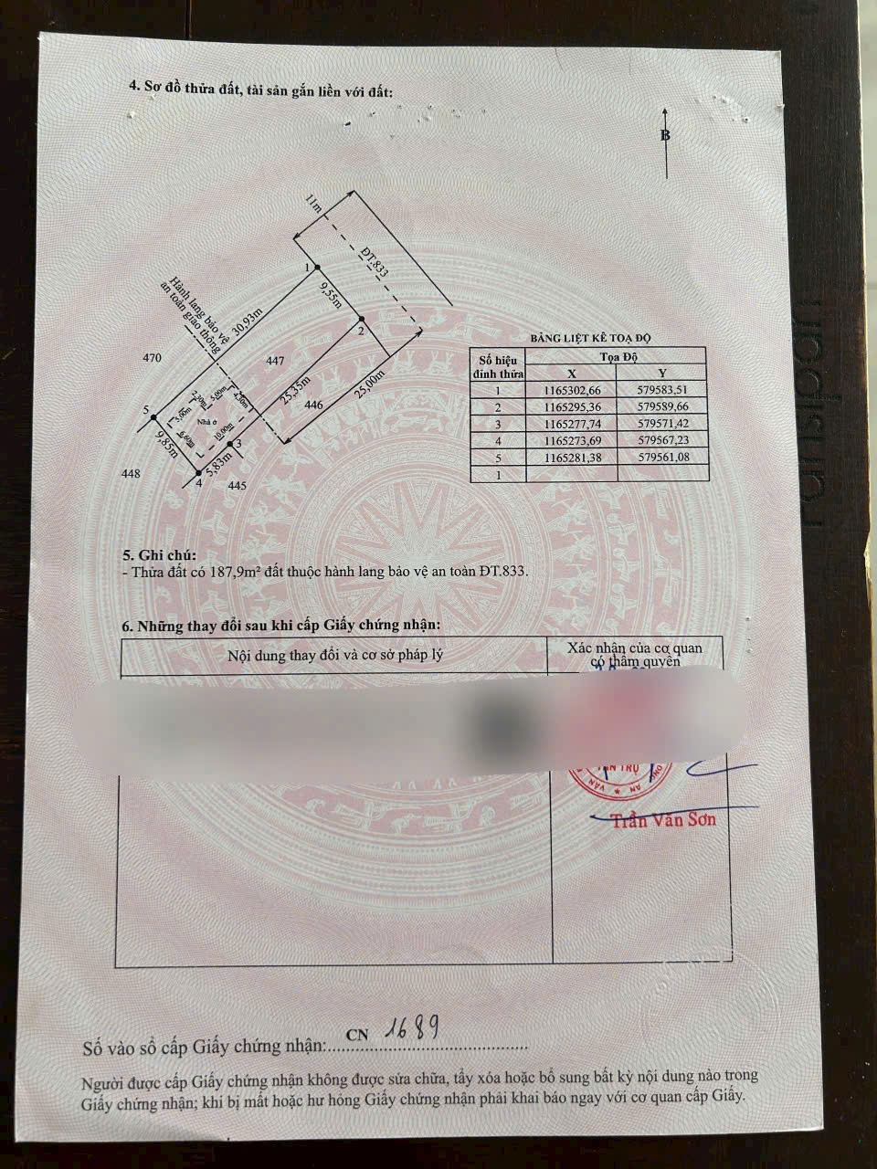 Bán đất tặng nhà cấp 4 hoàn công ĐT 833 tdt 1916m2 ( 300m2 thổ ) Bình Lãng , Tân Trụ giá 6,5 tỷ 3