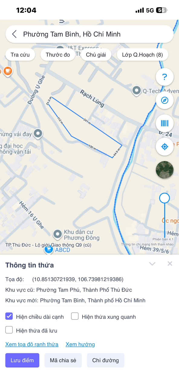 Cho thuê Đất Phường Tam Bình, Thủ Đức, Diện tích 11000m², Giá 250 Triệu/tháng