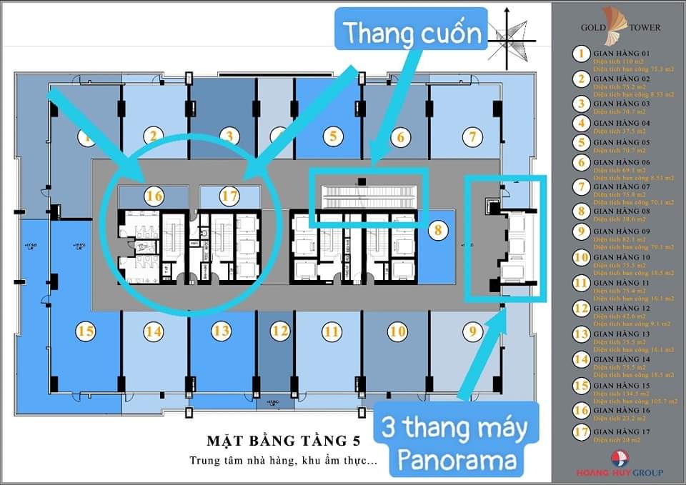 cho thuê 2 ô văn phòng – tầng 5 gold tower (chính chủ) 6