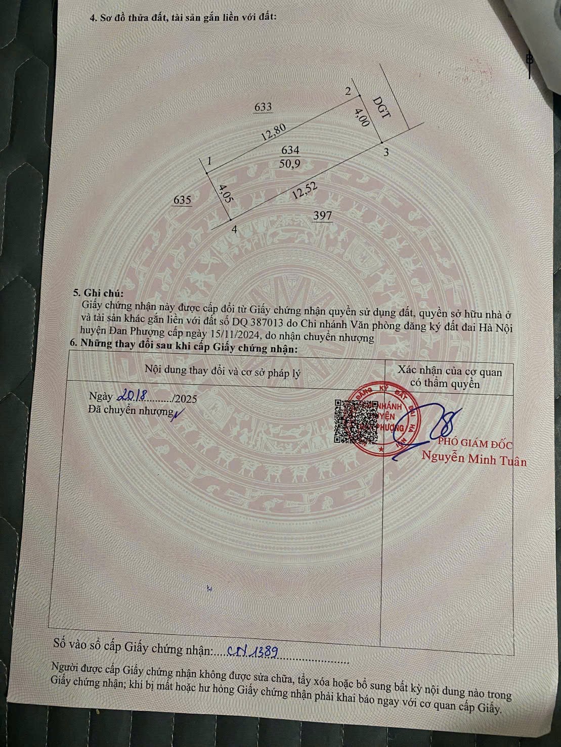 50,9m đất tại Trung Châu _ Liên Minh _ Hà Nội.