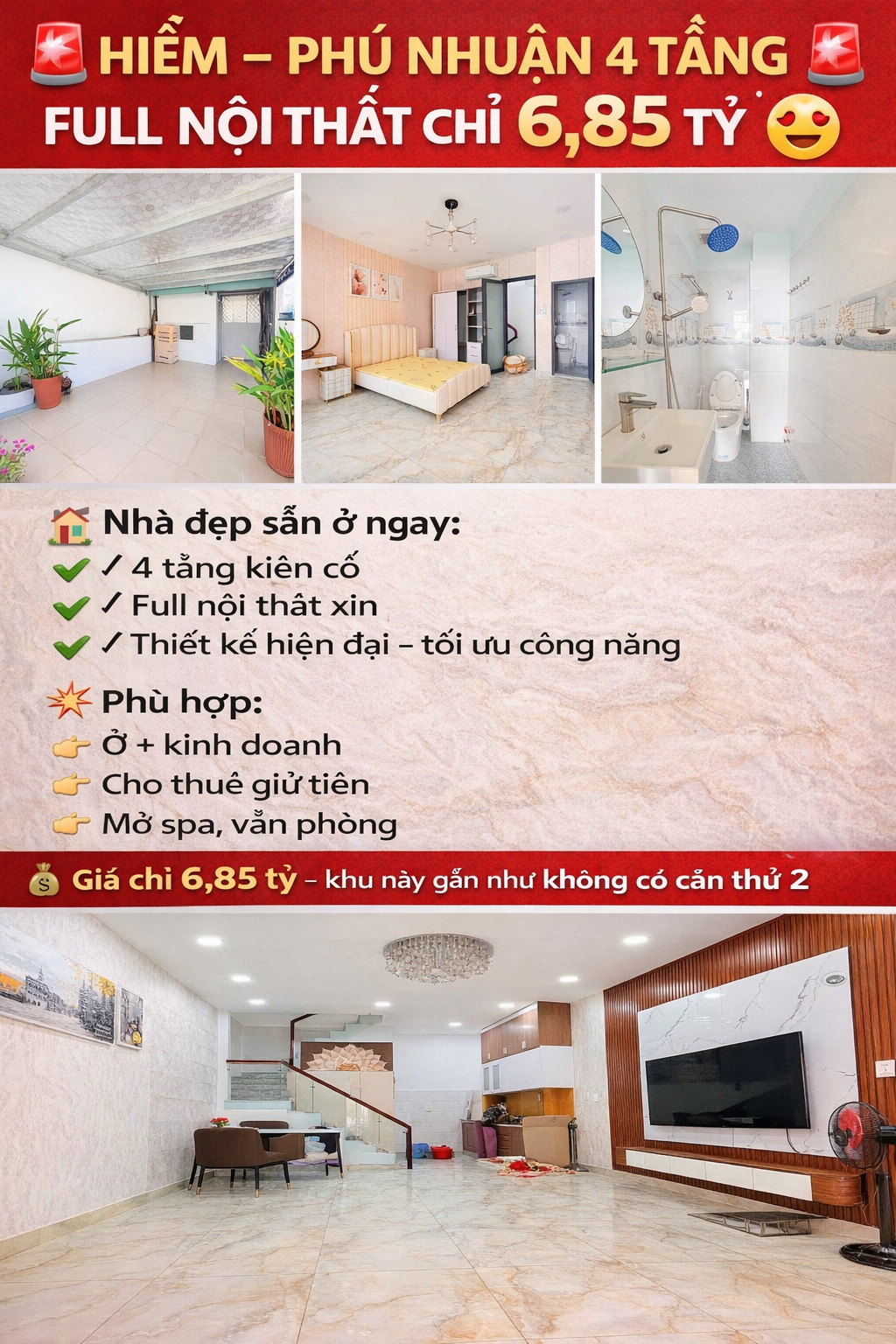 Cần bán Nhà ở, nhà cấp 4, nhà hẻm đường Trường Sa, Phường 13, Diện tích 31m², Giá 6850 Triệu 5