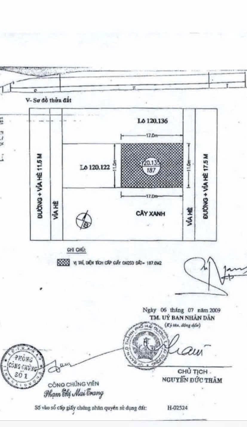 Bán lô đất biệt thự mặt đường Hoàng Văn Cơm, khu Đỉnh Long, TP HD, 183m2, mt 11m, giá tốt 3