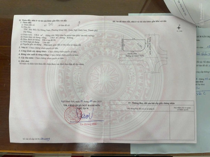 240m2/24 tỷ.Đất 2 M tiền, đường Nguyễn Cơ Thạch và Hoàng Công Chất,Sát bãi tắm Sơn Thủy