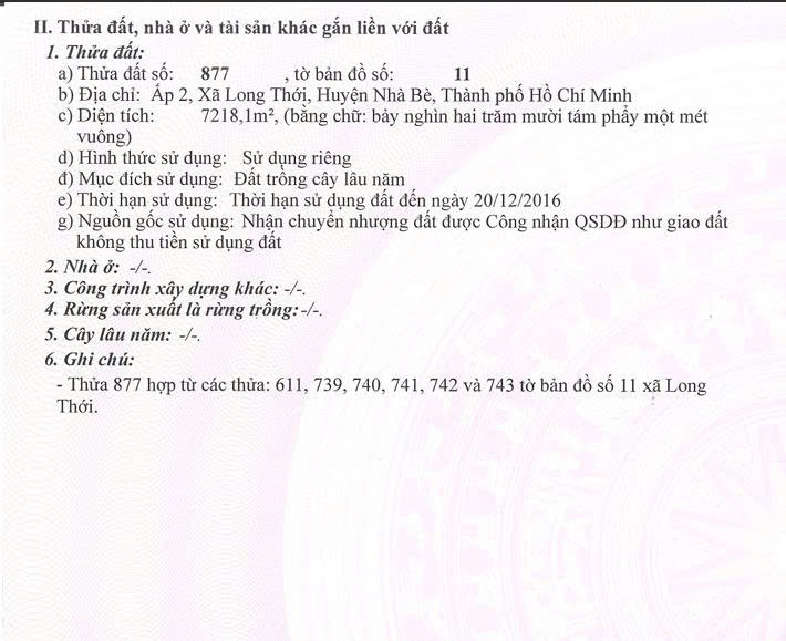 Cần bán Đất đường Ngô Quang Thắm, Xã Long Thới, Diện tích cần 41000m², Giá Thương lượng 2