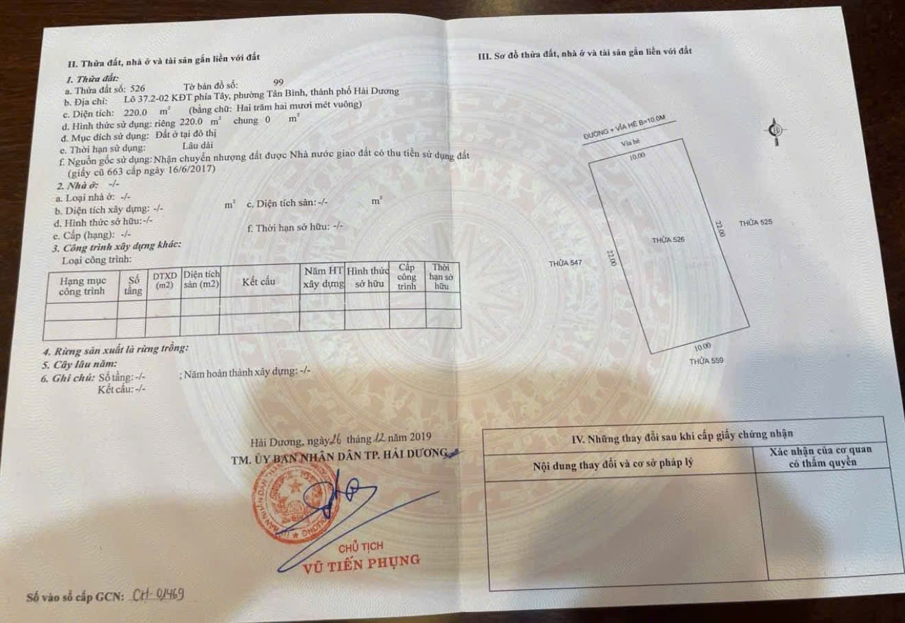 Bán lô đất biệt thự cực rẻ mặt phố Nguyễn Viết Xuân, KĐT An Phú, TP HD, 220m2, mt 10m 3