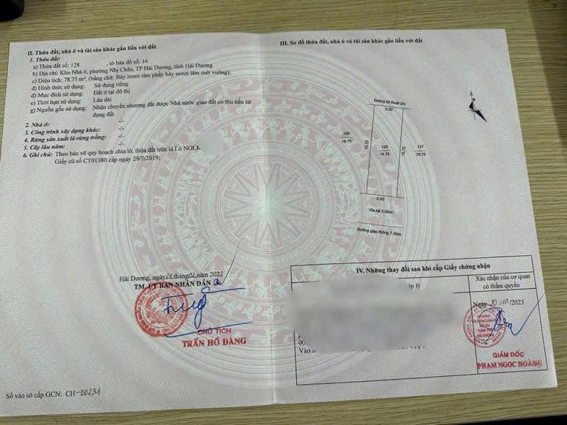 Bán 2 lô đất liên nhau mặt phố Phạm Minh Nghĩa, KDC Trần Hưng Đạo, TP HD, 157.5m2, giá tốt 4