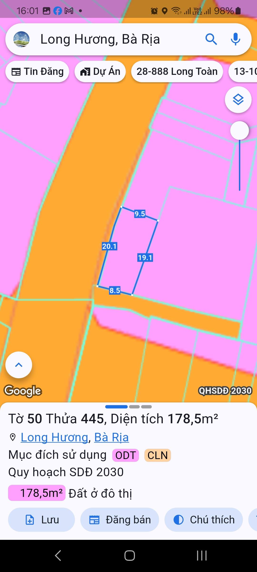 LÔ GÓC 2 MẶT TIỀN – NGANG 20M – TRUNG TÂM PHƯỜNG LONG HƯƠNG 4