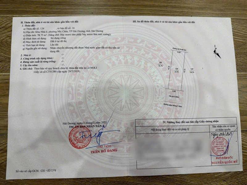 Bán 2 lô đất liên nhau mặt phố Phạm Minh Nghĩa, KDC Trần Hưng Đạo, TP HD, 157.5m2, giá tốt 5