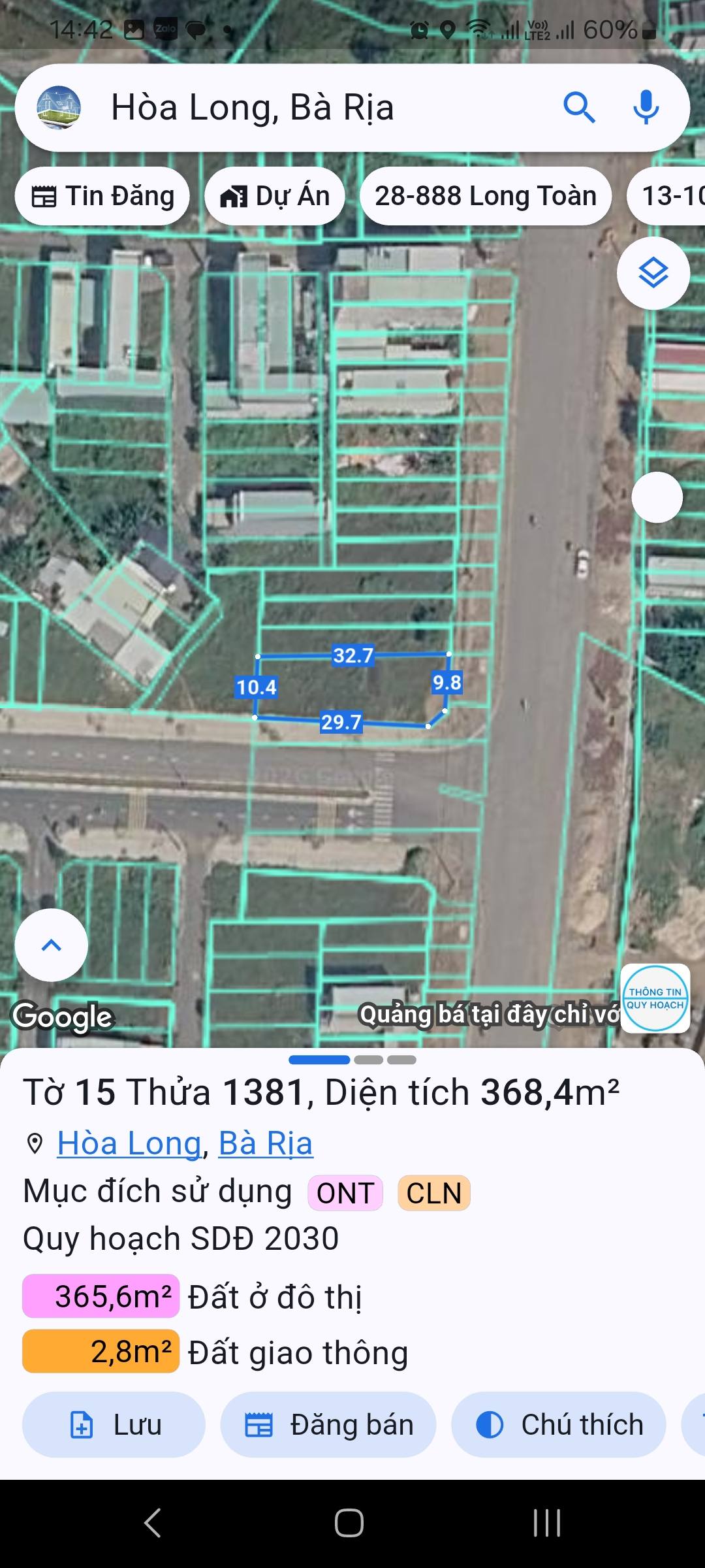 BÁN LÔ ĐẤT 2 MẶT TIỀN ĐƯỜNG LỚN – HÒA LONG, BÀ RỊA 4