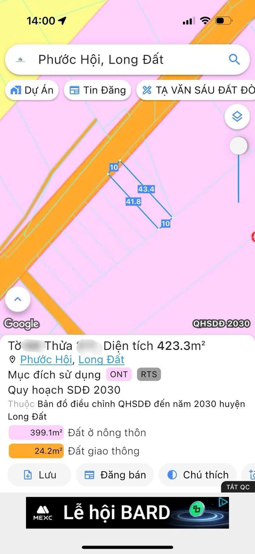 CÁCH BÃI TẮM LỘC AN CHỈ 2KM – PHƯỚC HỘI - BRVT; 5