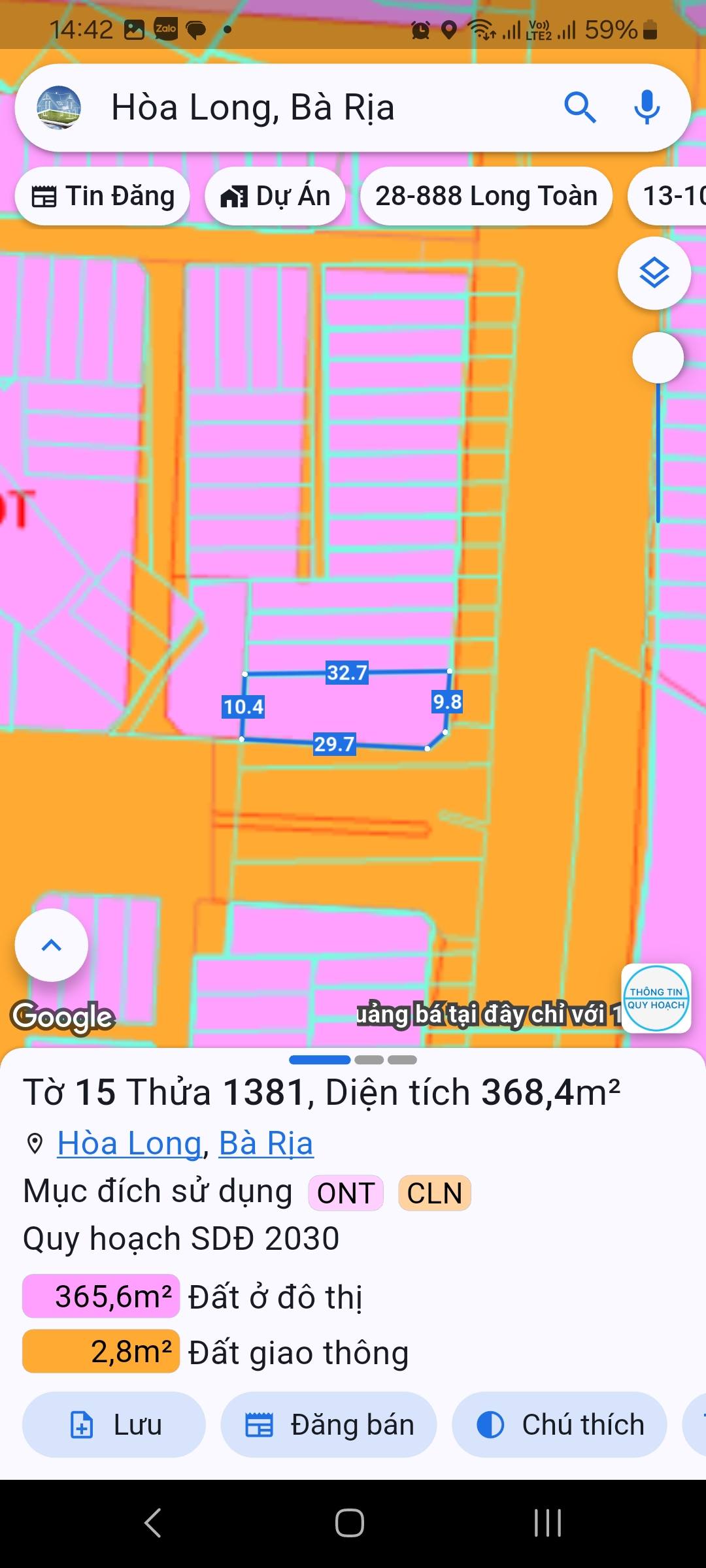 BÁN LÔ ĐẤT 2 MẶT TIỀN ĐƯỜNG LỚN – HÒA LONG, BÀ RỊA 5