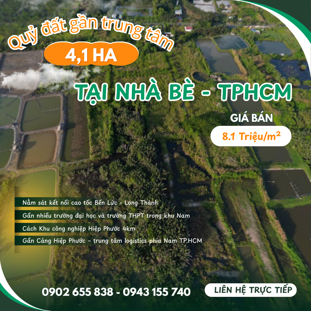 Cần bán Đất đường Ngô Quang Thắm, Xã Long Thới, Diện tích cần 41000m², Giá Thương lượng 4