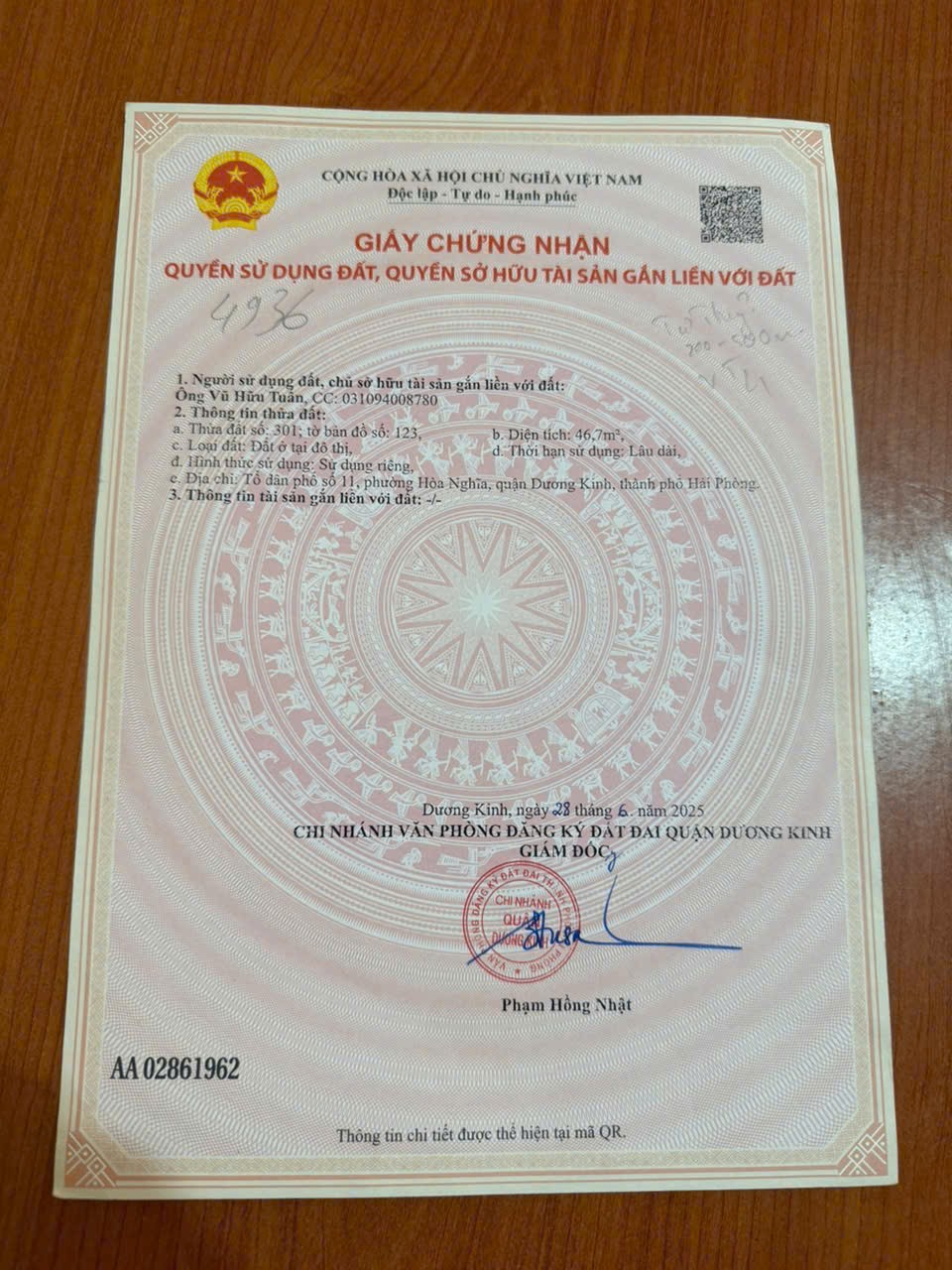 Bán đất Ngõ 78 Tư Thủy, Hòa Nghĩa, Dương Kinh đường rộng 8m - ZALO 0567 222 555 5