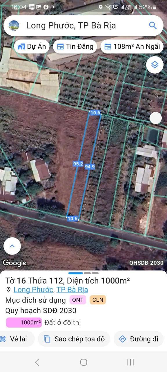CẦN BÁN 1000m² ĐẤT MẶT TIỀN ĐƯỜNG NHỰA – LONG PHƯỚC, TP. BÀ RỊA (P. TAM LONG, TP. HCM) 5