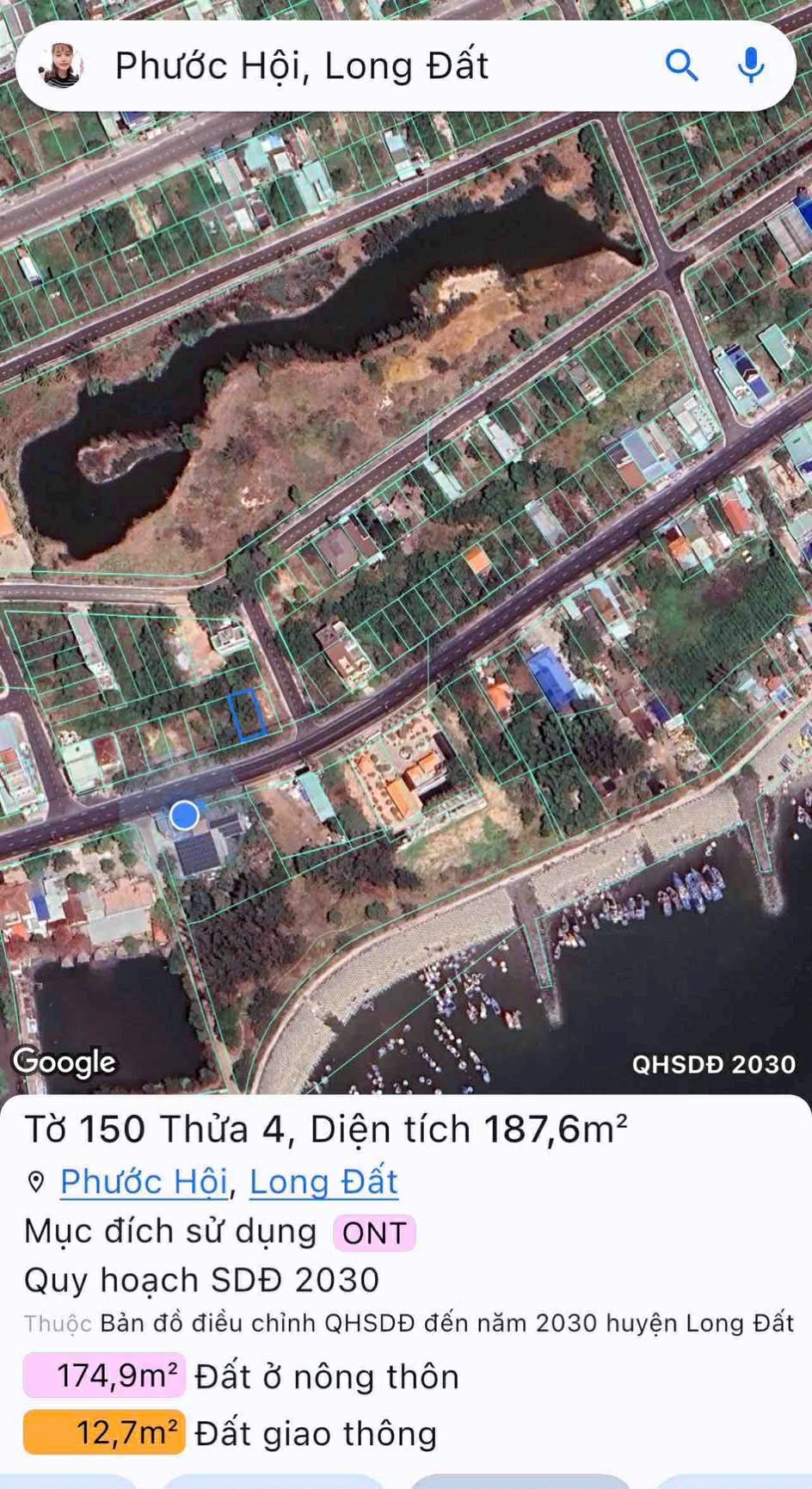 Cần bán Đất đường Võ Văn Kiệt, Xã Lộc An, Diện tích 186m², Giá 1.65 Tỷ