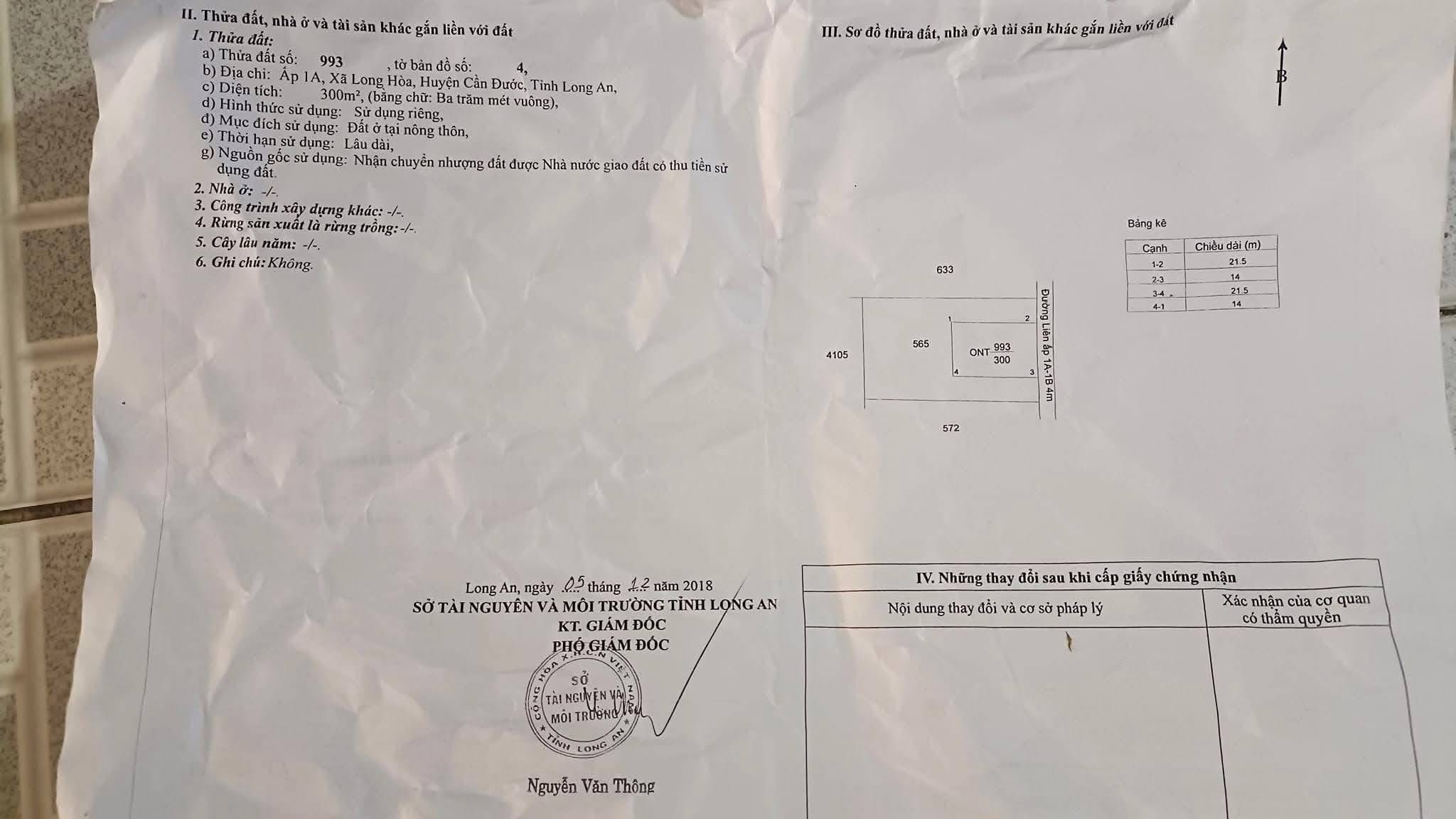 Cần bán Đất Xã Long Hòa, Bán đất đường đá xanh xe tải xã Long HòaĐước, Diện tích 1162m², Giá 5.8 Tỷ