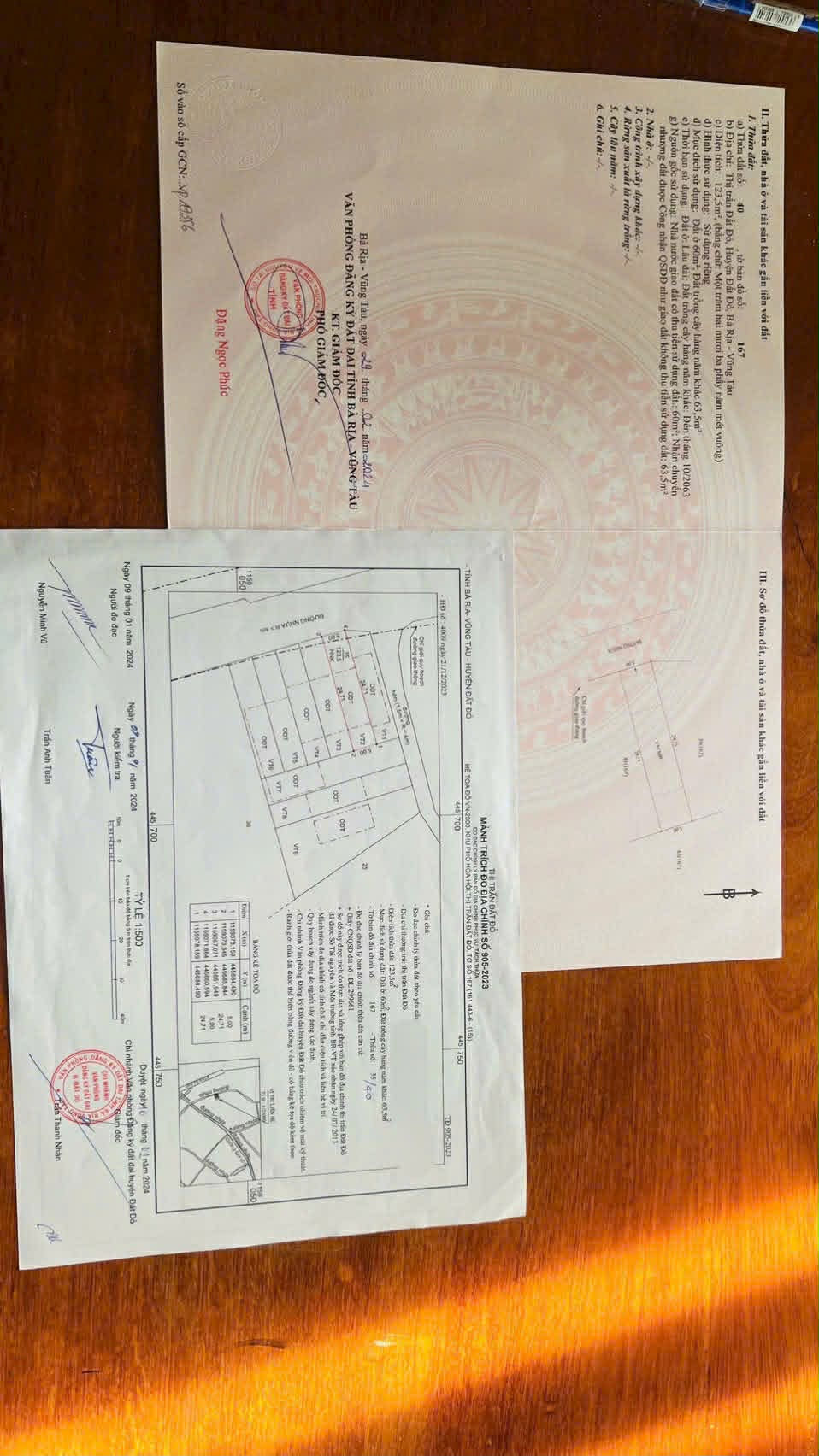 Cần bán Đất đường 55, Thị trấn Đất Đỏ, Diện tích 123m², Giá 860 Triệu