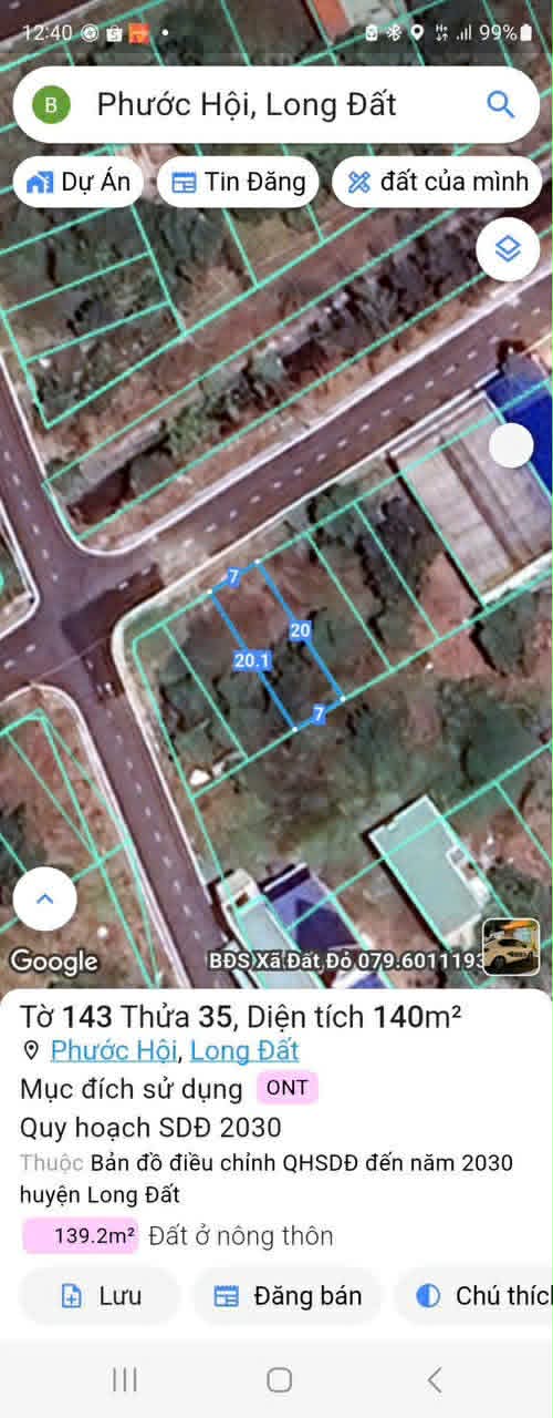 Cần bán Đất đường Võ Văn Kiệt, Xã Lộc An, Diện tích 140m², Giá 1.34 Tỷ 3