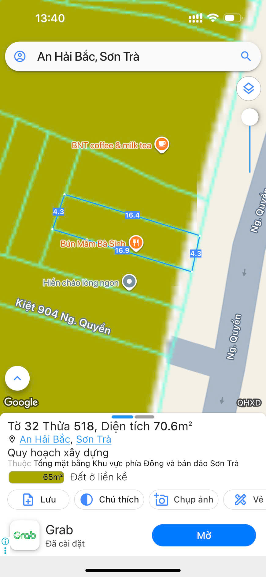 80m2/9,3 tỷ, Đất đường  Ngô Quyền,Sát câu Sông Hàn,sát WiNCom Plaza Đà Nẵng 3