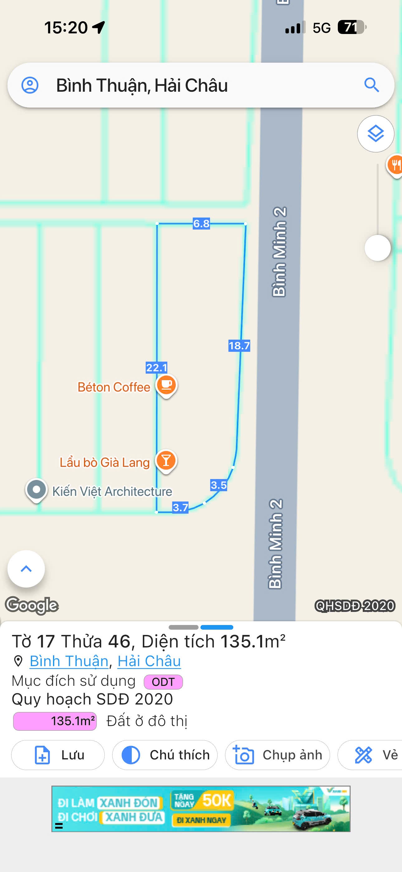 135m2/30 tỷ.Đất 2 M tiền, đường Bình Minh 6,sát cầu Rồng, Cầu Sông Hàn. 6