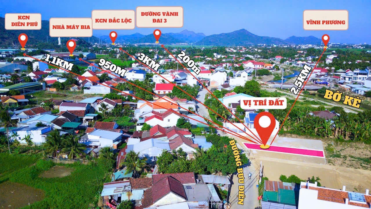 Bán đất Diên Phú full thổ cư giá rẻ mặt tiền đường Bưu Điện - kinh doanh buôn bán 5