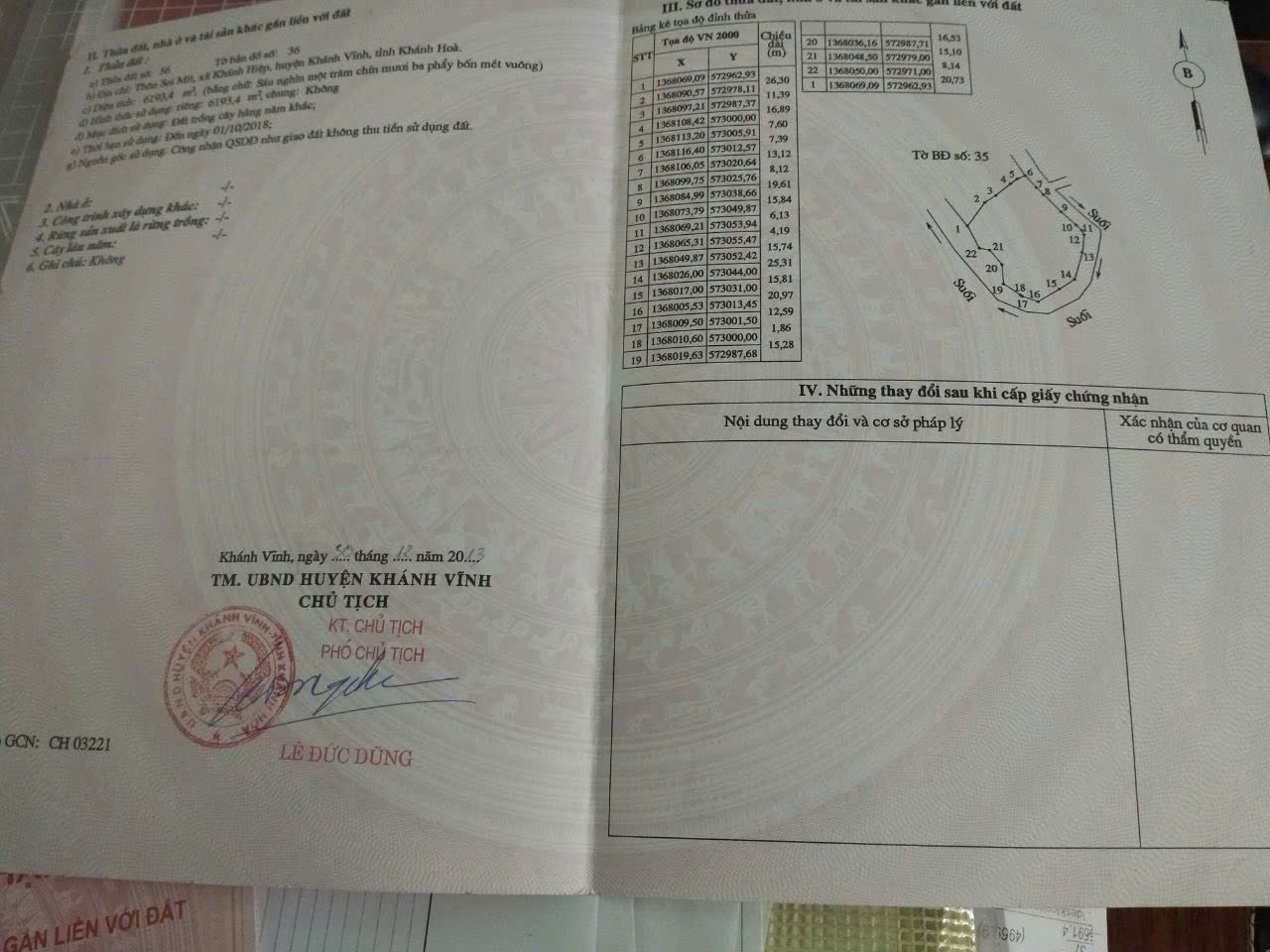 Bán đất Khánh Hiệp giá rẻ có thổ mặt đường K25 giáp suối gần Sông Chò phù hợp làm nhà vườn 6