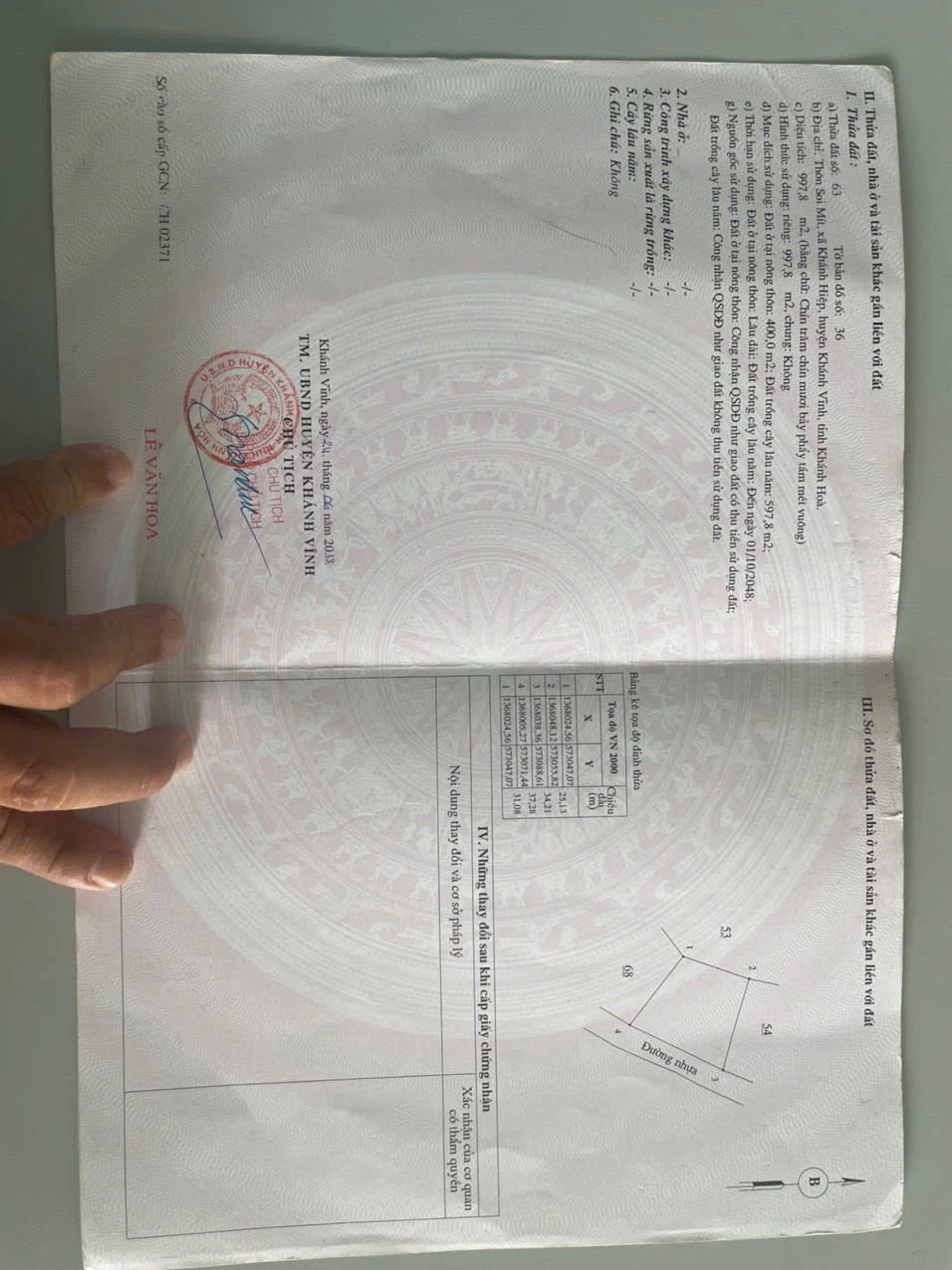 Bán đất Khánh Hiệp giá rẻ có thổ mặt đường K25 giáp suối gần Sông Chò phù hợp làm nhà vườn 7