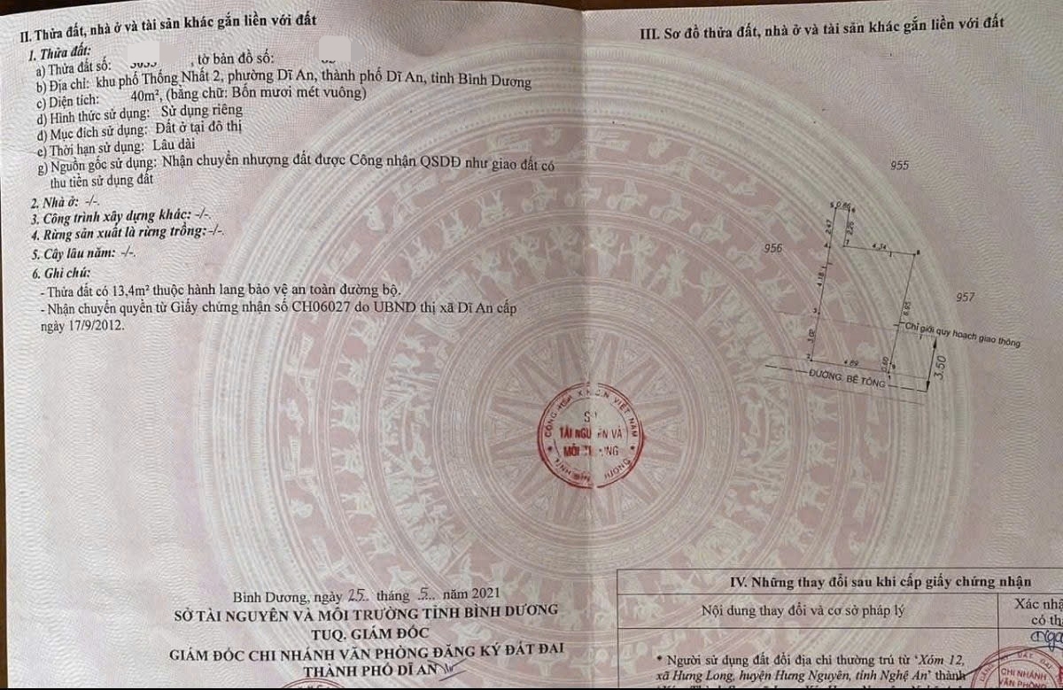 NHÀ 2 TẦNG 40M2 – SỔ RIÊNG KHÔNG QUY HOẠCH – NGUYỄN ĐỨC THIỆU DĨ AN – 1,89 TỶ