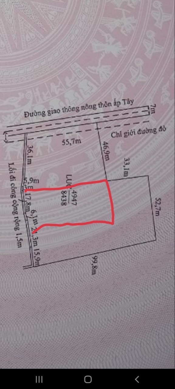 Đất lúa Óc Đảo 1000m2 mt xe hơi Chủ cần bán gấp giá rẻ đầu tư 1 tỏi 2 5